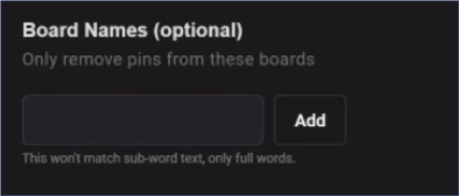 Delete Only Pins Within These Board Names